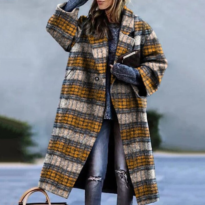 Langer Damen Mantel mit lockerem Schnitt