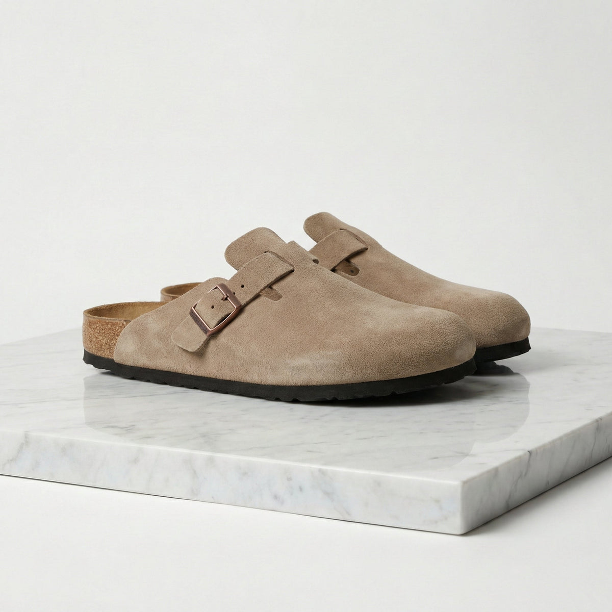 Herren Wildleder Sandalen mit Doppelschnalle