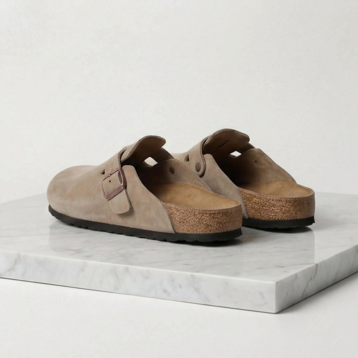 Herren Wildleder Sandalen mit Doppelschnalle