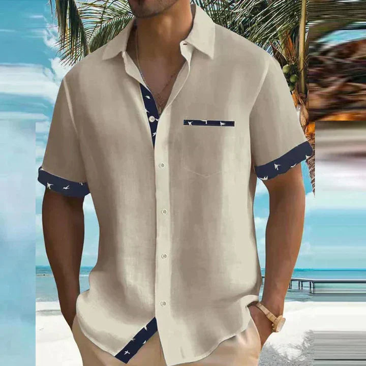 Elegantes Herrenhemd mit kurzen Ärmeln für den Sommer