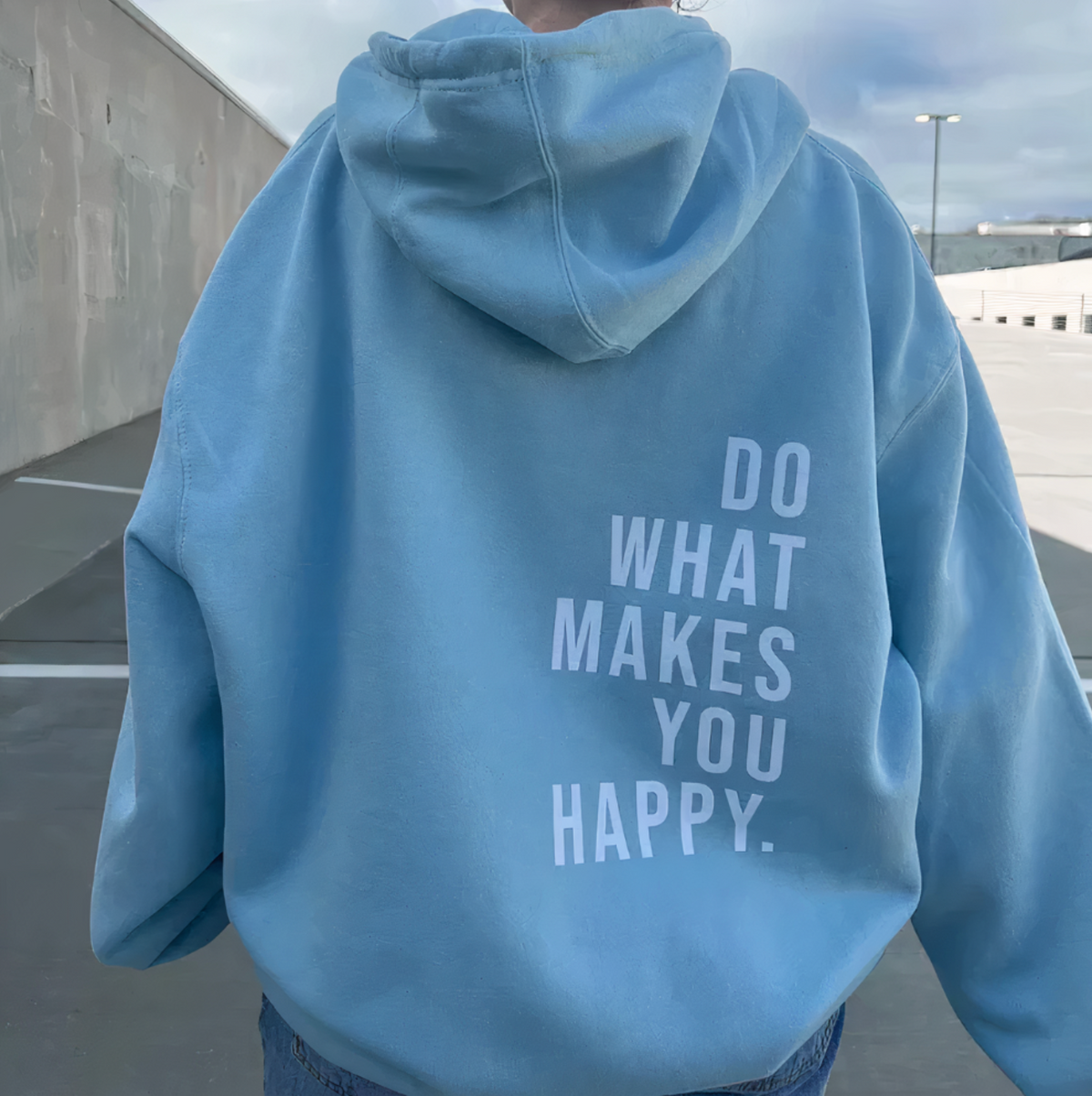 Damen Kapuzenpullover mit Schriftzug Print