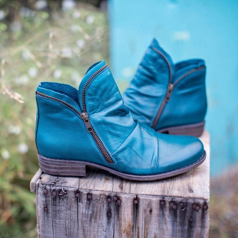 Damen Stiefeletten mit Seitlichem Reißverschluss