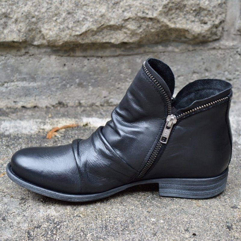Damen Stiefeletten mit Seitlichem Reißverschluss