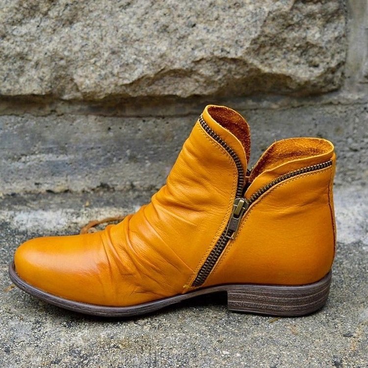 Damen Stiefeletten mit Seitlichem Reißverschluss