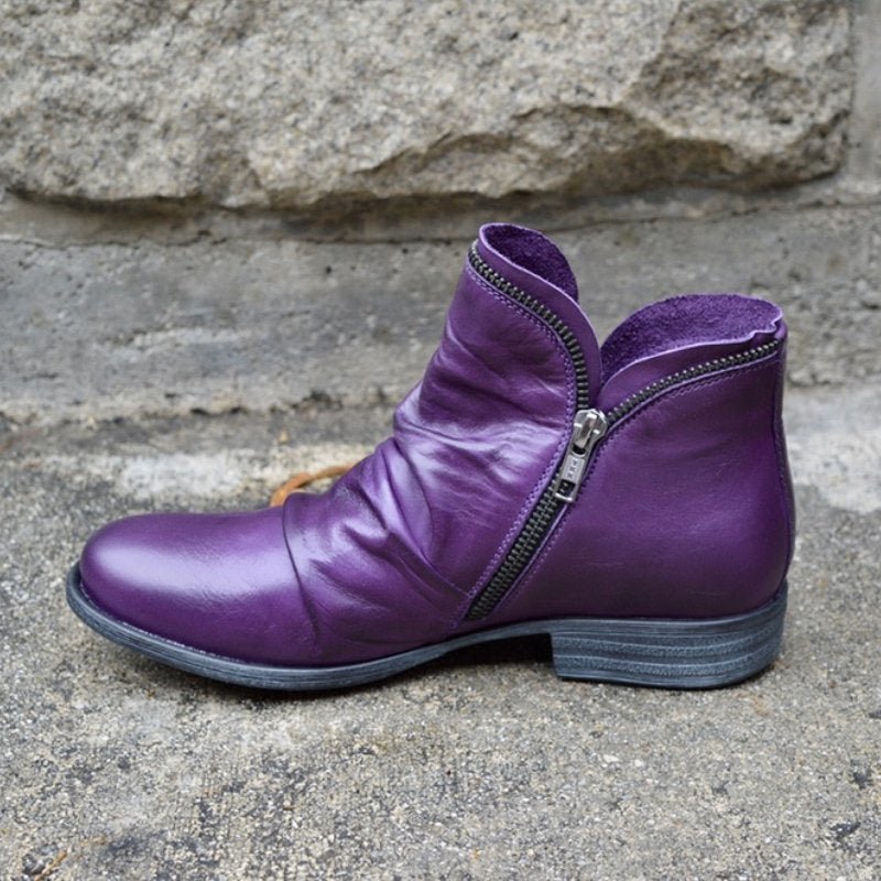 Damen Stiefeletten mit Seitlichem Reißverschluss