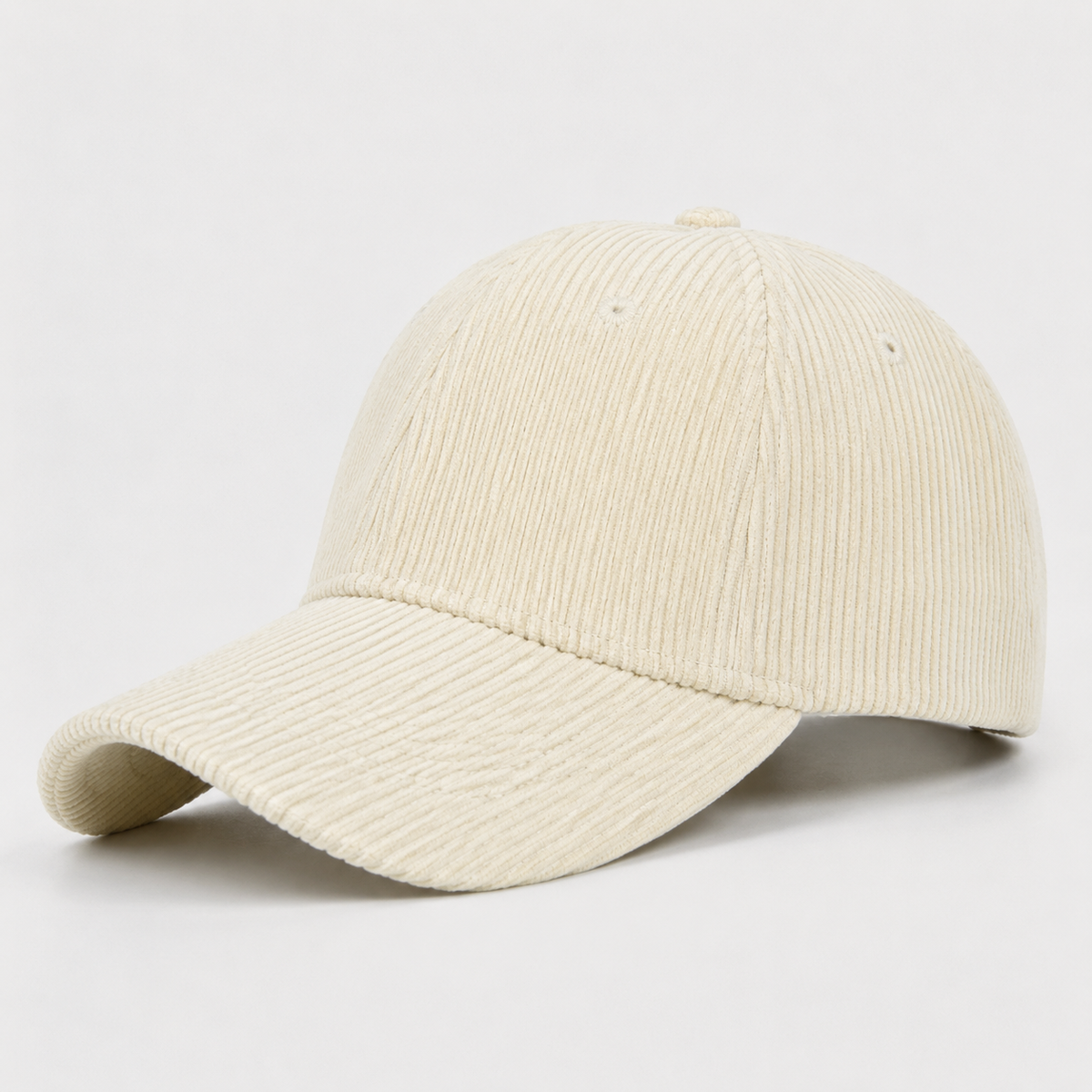 Gebogene Cord Baseballcap mit Verstellbarem Verschluss