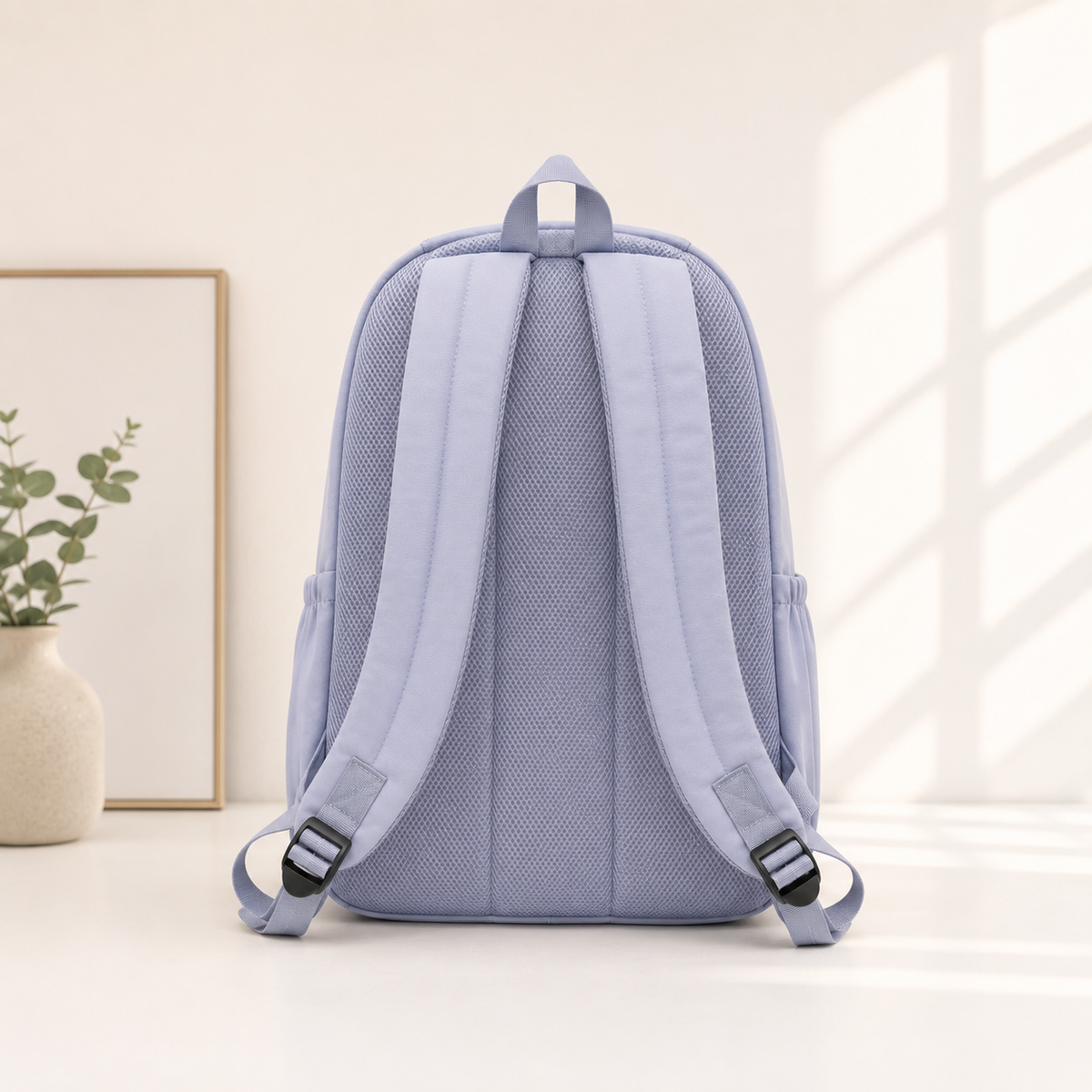 Geräumiger Nylon-Rucksack mit Laptopfach für Uni und Reisen