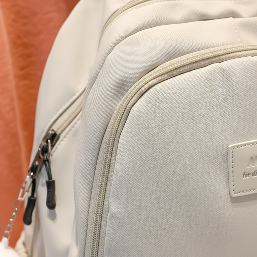 Geräumiger Nylon-Rucksack mit Laptopfach für Uni und Reisen