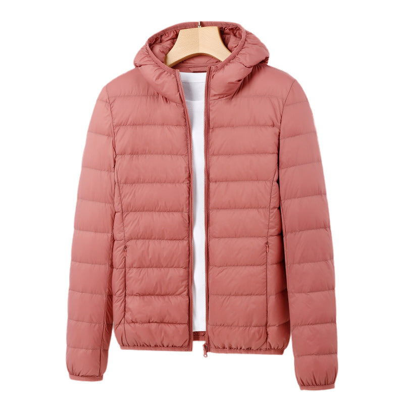 Ultraleichte Damen Steppjacke mit Kapuze