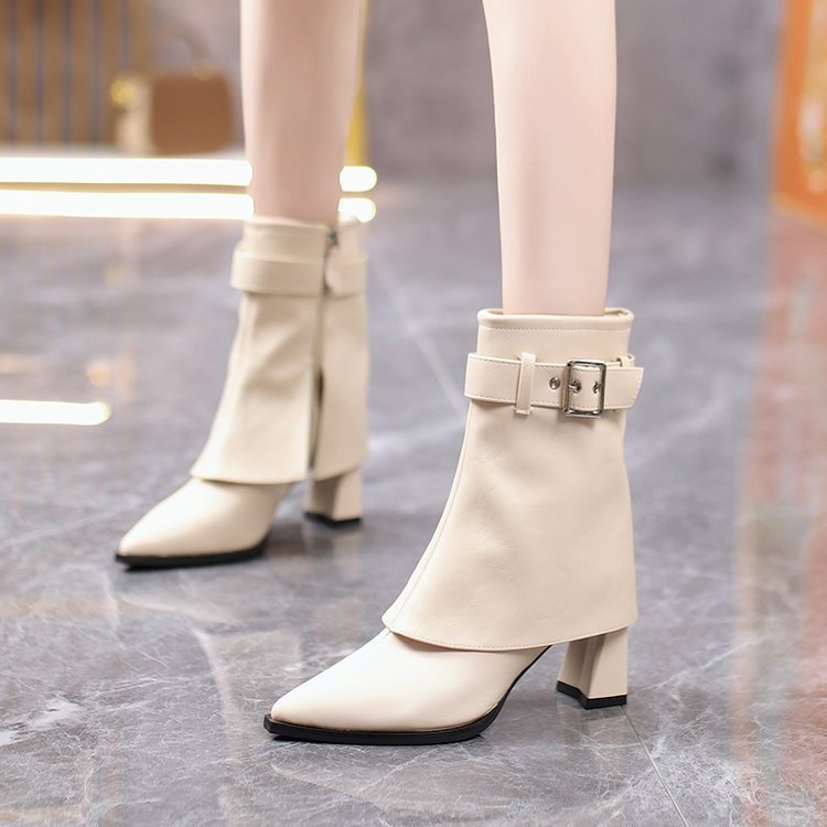 Klassische Damen Stiefeletten Mit Blockabsatz