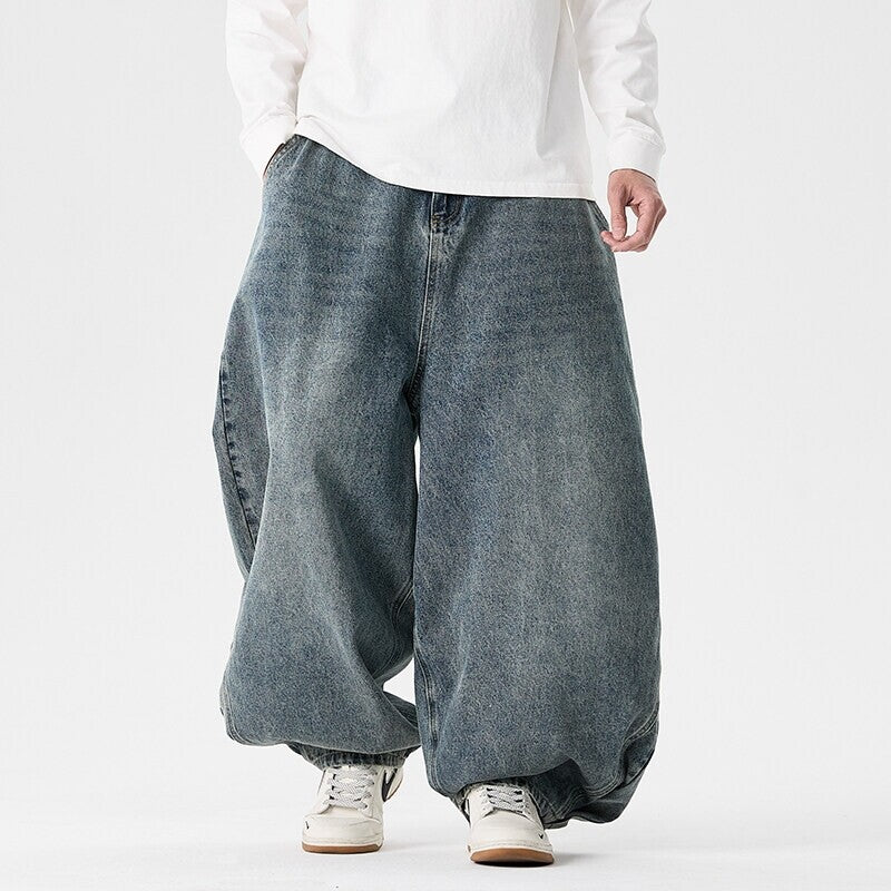 Extraweite Herren Baggy Jeans mit Ballonsaum