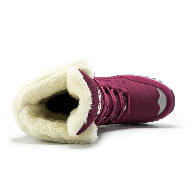 Gefütterte Barfuss-Winterstiefel mit rutschfester Sohle