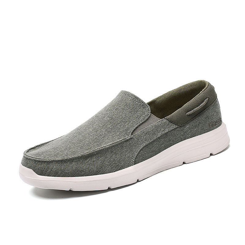 Herren Slip-ons aus Canvas mit Gummizug und leichter Dämpfungssohle