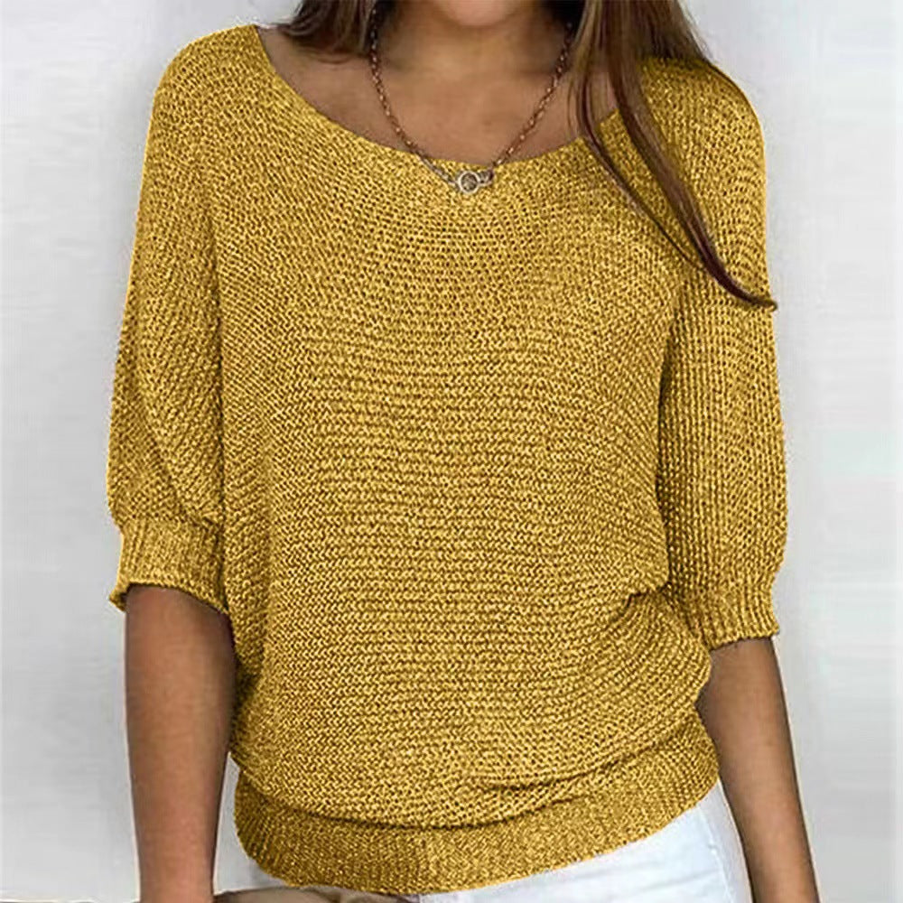 Lockerer Damen Komfortpullover Mit Langen Ärmeln