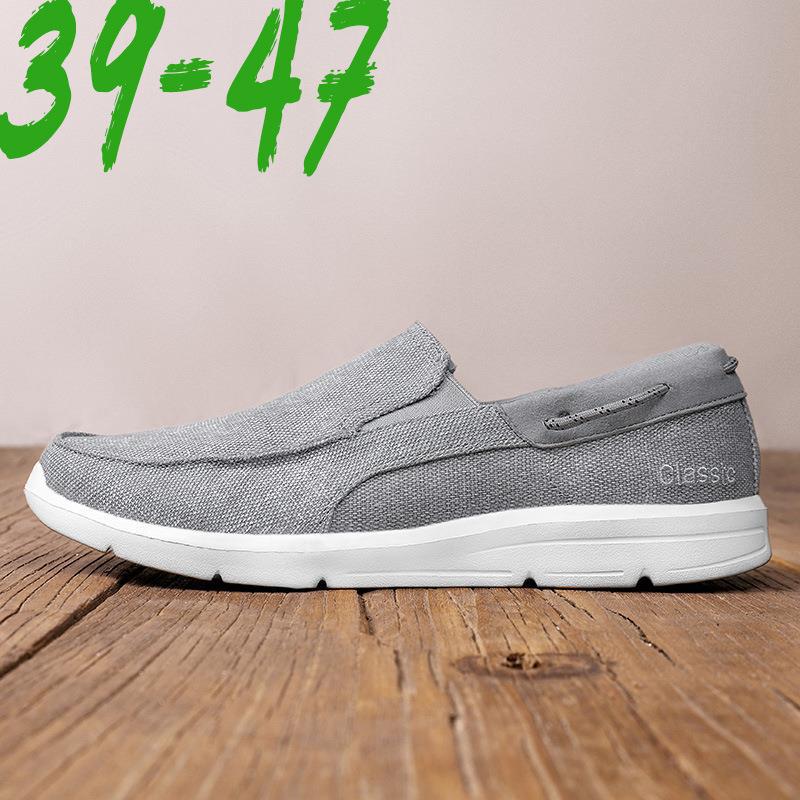 Herren Slip-ons aus Canvas mit Gummizug und leichter Dämpfungssohle