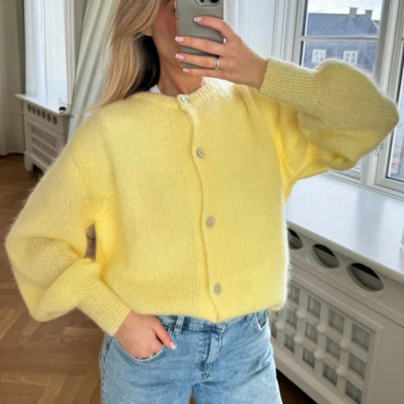 Offene Damen Strickjacke mit Weiter Passform