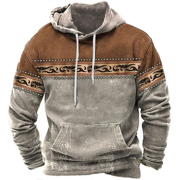 Herren Kapuzenpullover Mit Ethno Mustern