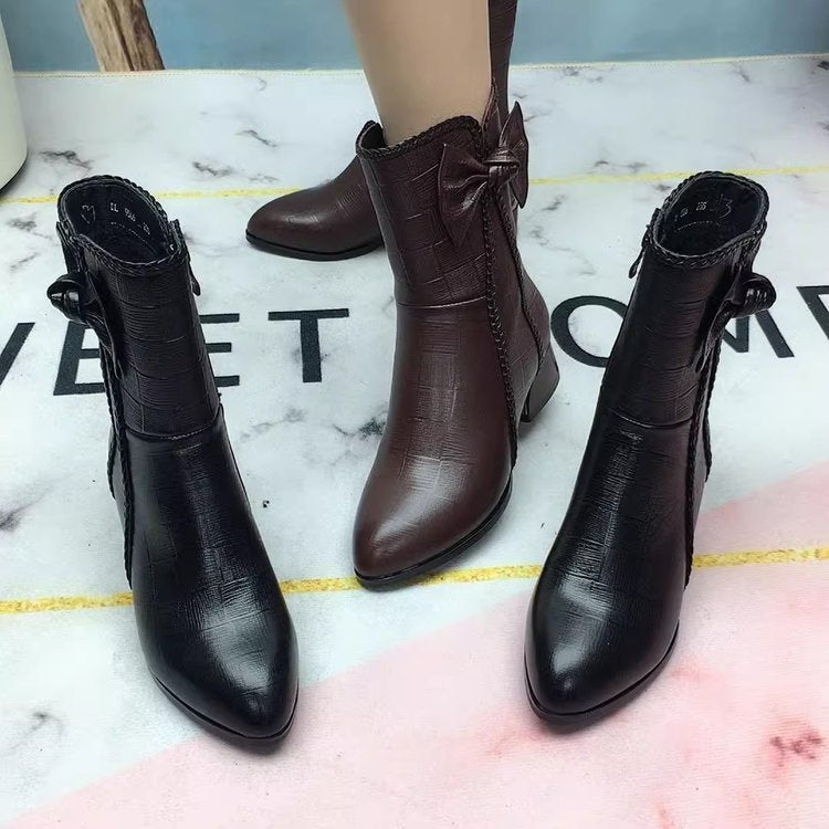 Elegante Spitze Damen Stiefeletten Für Büro Und Abend