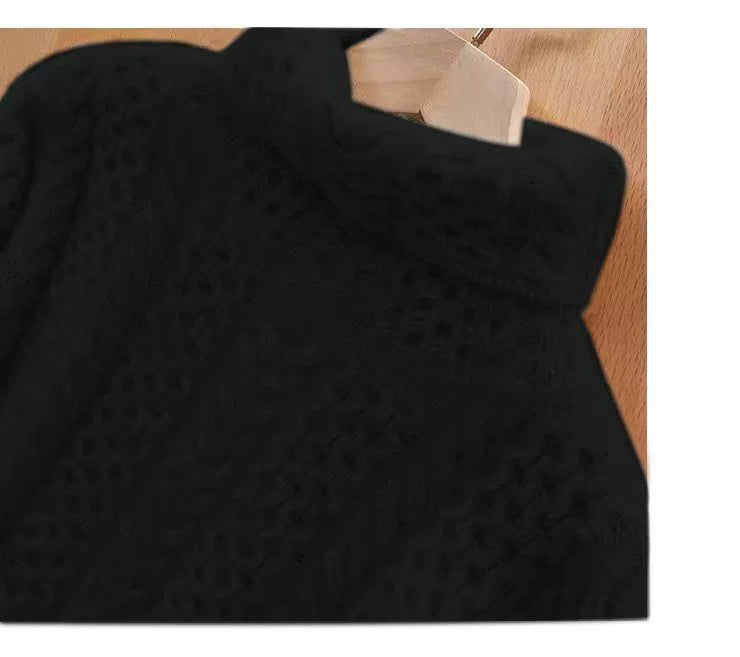 Karierter Damen Rollkragenpullover Tailliert