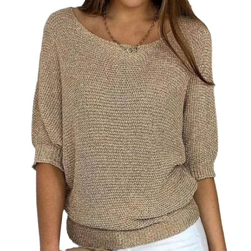 Lockerer Damen Komfortpullover Mit Langen Ärmeln