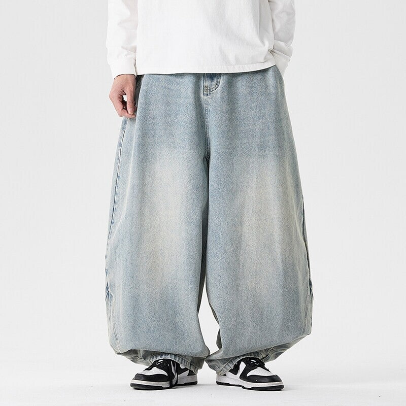 Extraweite Herren Baggy Jeans mit Ballonsaum