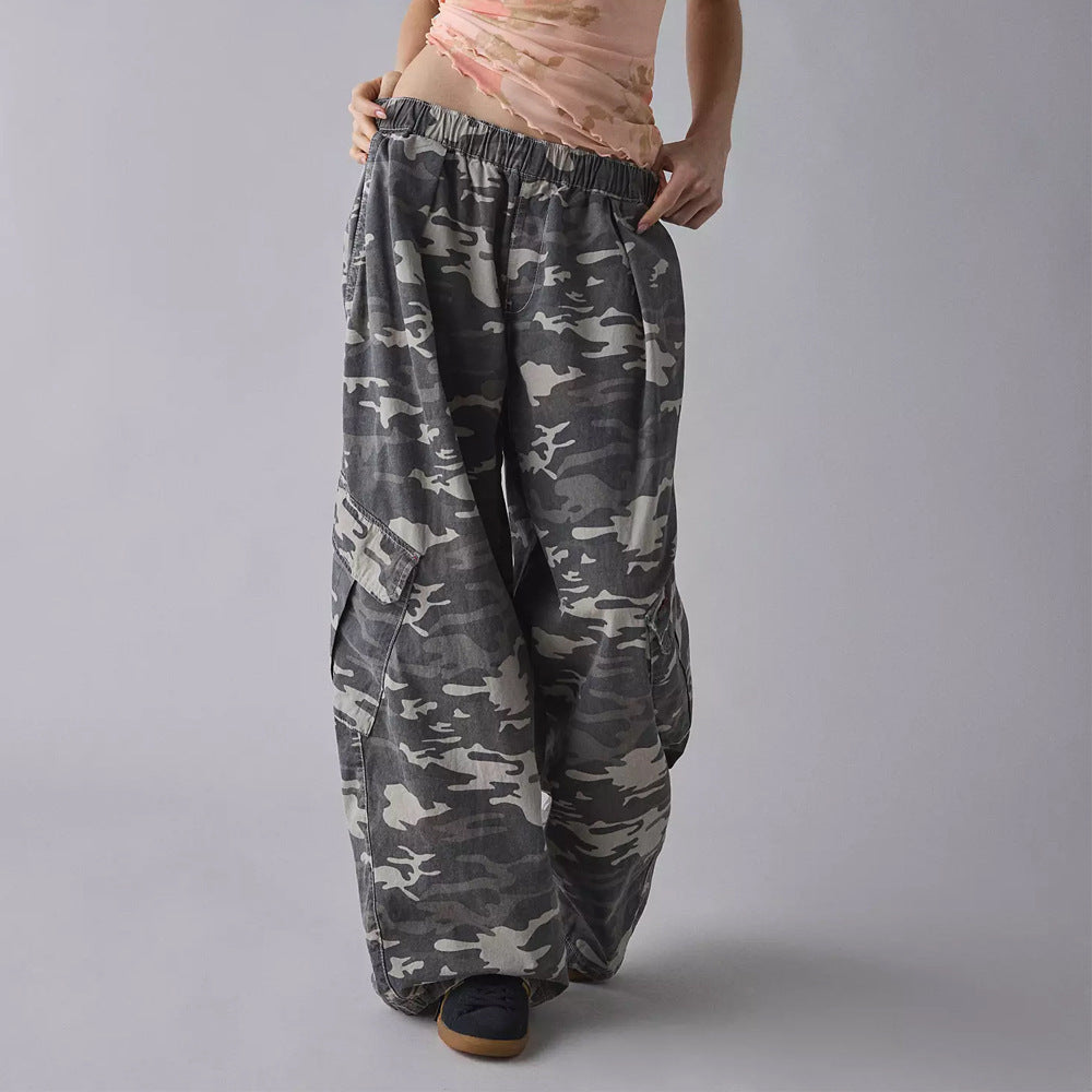 Extraweite Damen Cargohose mit Klappentaschen
