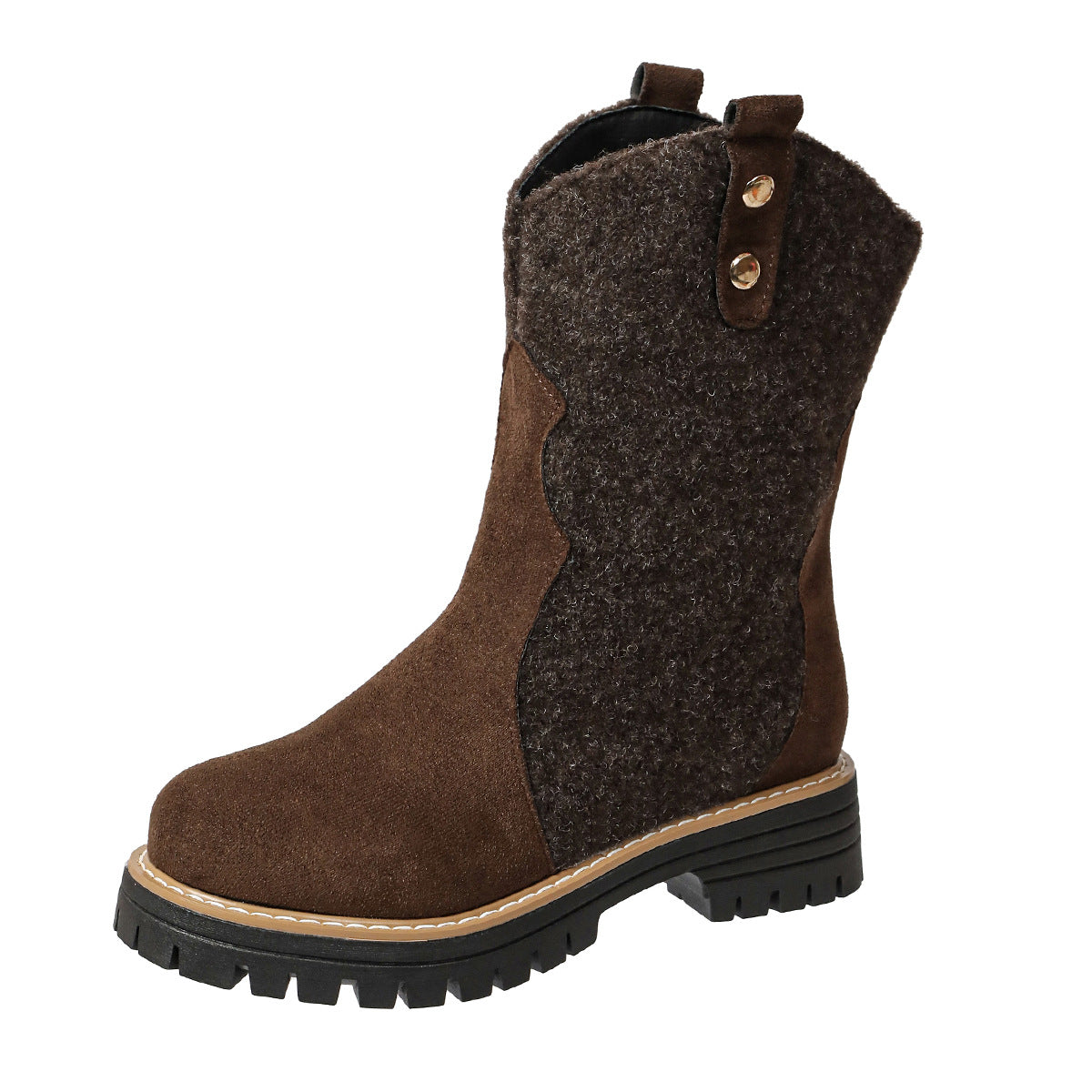 Damen Winterstiefel Mit Fleecefutter Und Gummisohle