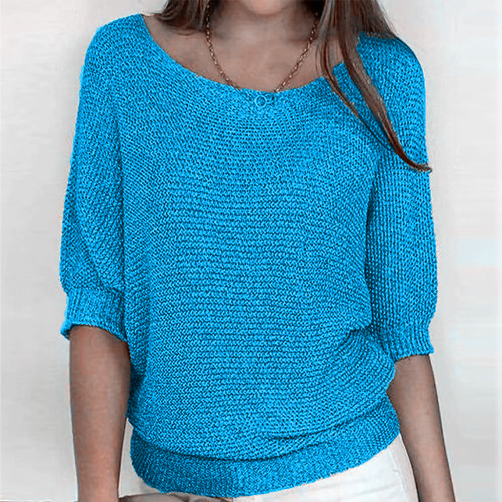 Lockerer Damen Komfortpullover Mit Langen Ärmeln