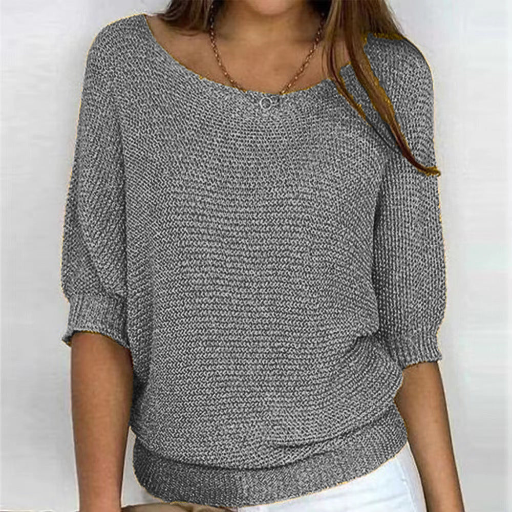 Lockerer Damen Komfortpullover Mit Langen Ärmeln