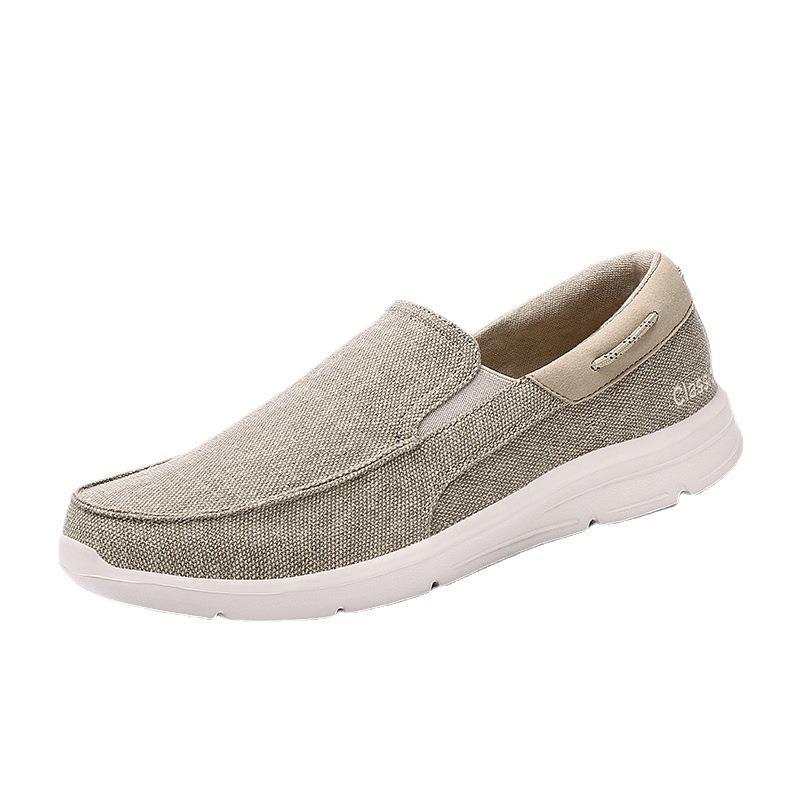 Herren Slip-ons aus Canvas mit Gummizug und leichter Dämpfungssohle