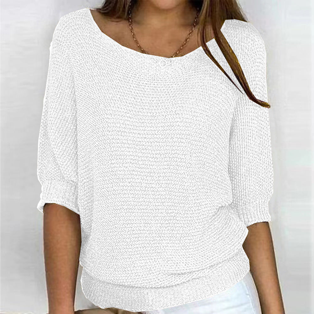 Lockerer Damen Komfortpullover Mit Langen Ärmeln