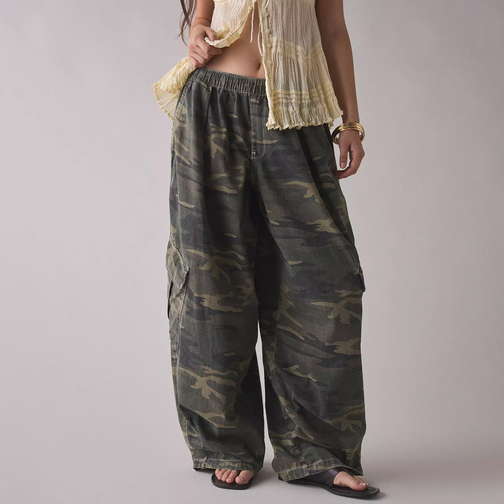 Extraweite Damen Cargohose mit Klappentaschen