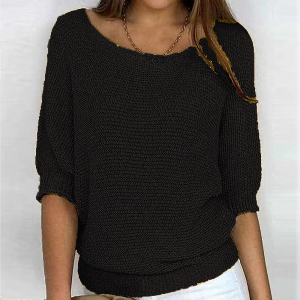 Lockerer Damen Komfortpullover Mit Langen Ärmeln