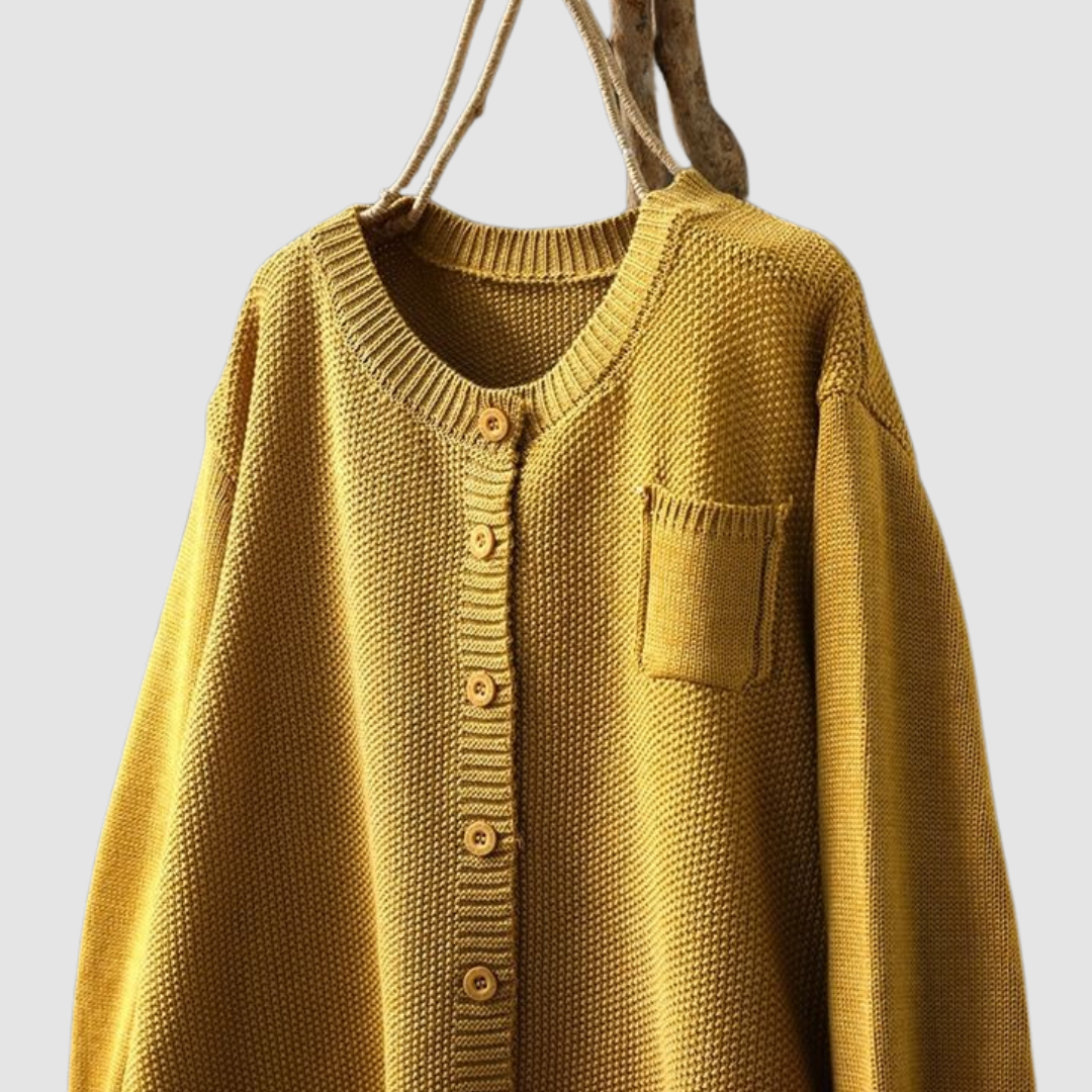 Kuscheliger Strickcardigan Mit Brusttasche