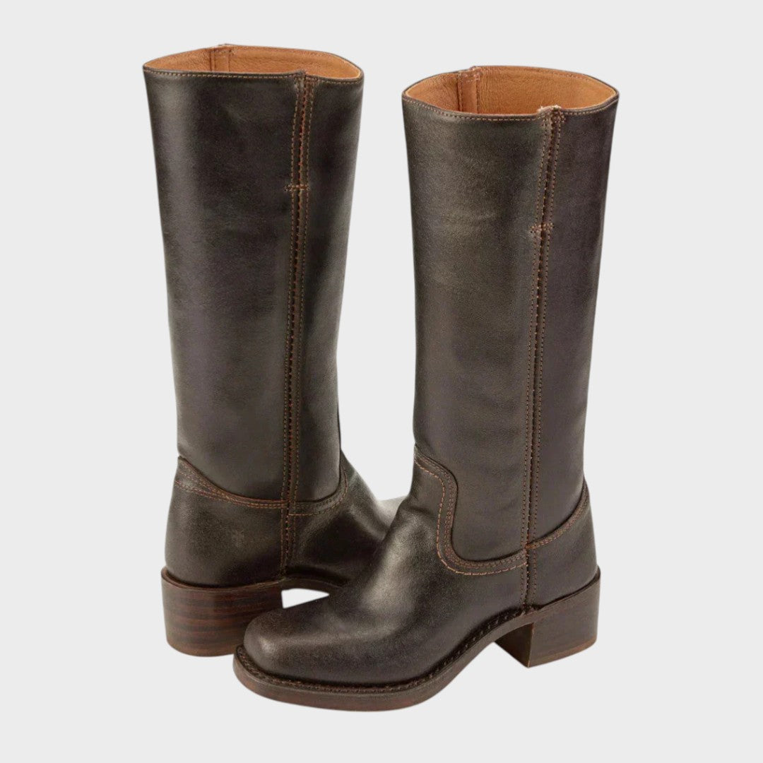 Klassische Damen Westernstiefel mit Ziernähten