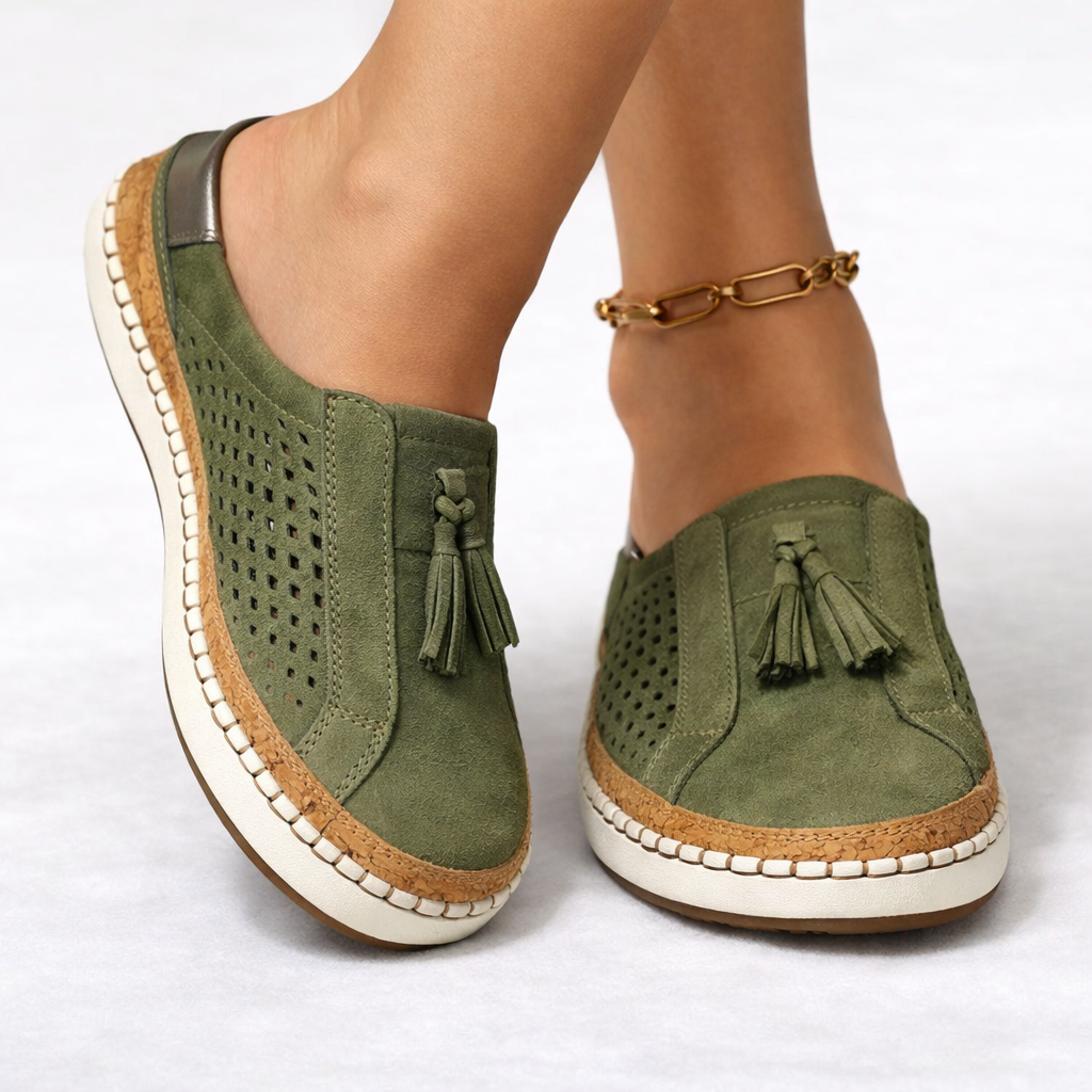 Damen Orthopädische Slipper mit Perforation für Alltag