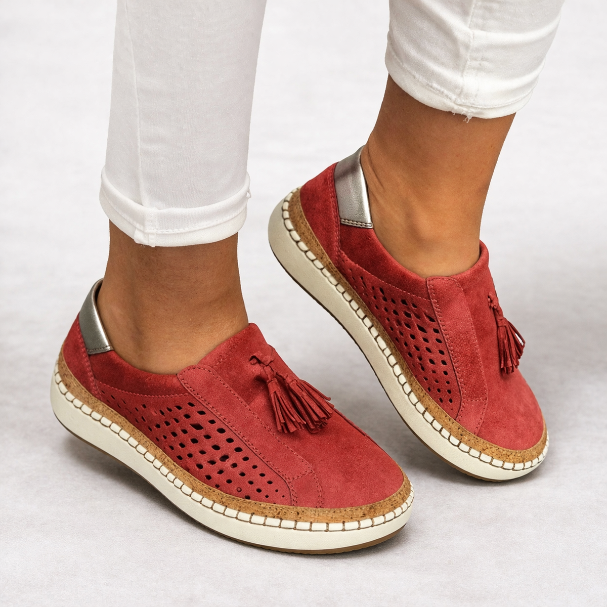 Damen Orthopädische Slipper mit Perforation für Alltag