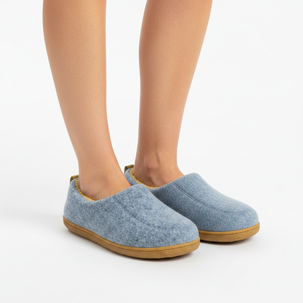 Chaussons orthopédiques unisexes à semelle rigide et doublure en polaire