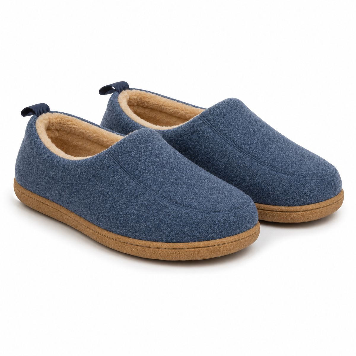 Chaussons orthopédiques unisexes à semelle rigide et doublure en polaire