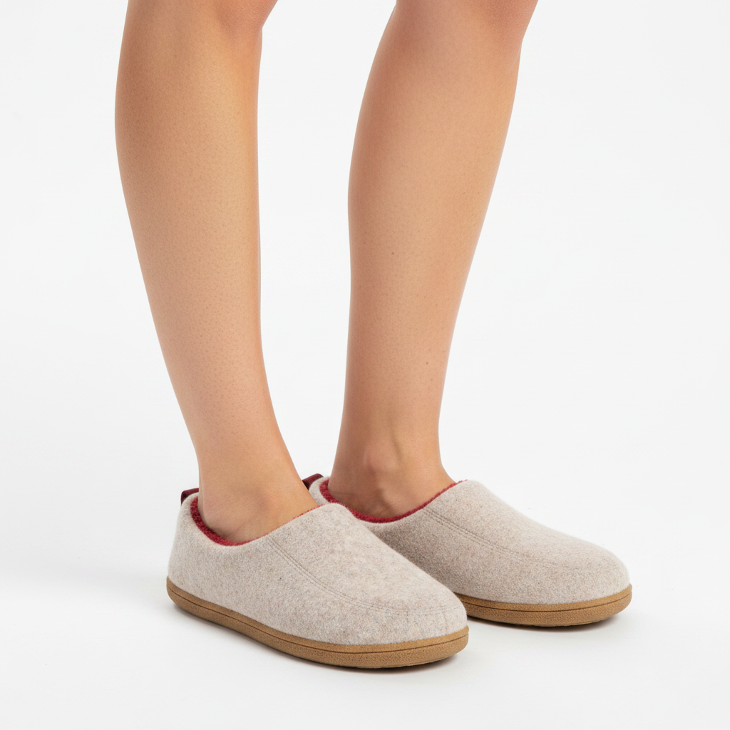 Chaussons orthopédiques unisexes à semelle rigide et doublure en polaire