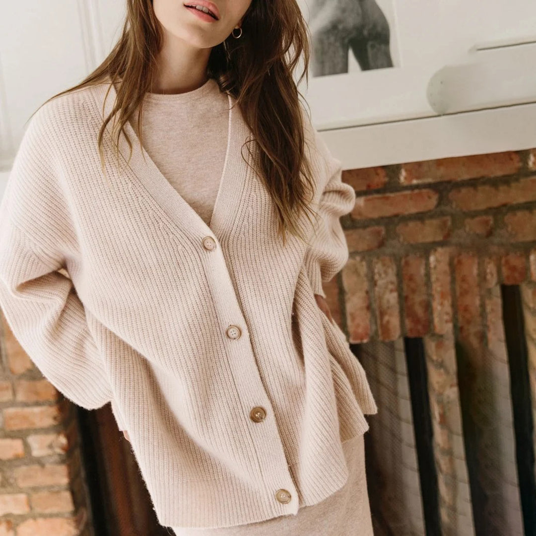 Gilet oversize doux à devant ouvert
