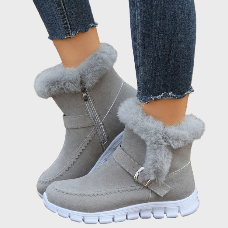 Warme Damen Winterstiefel Mit Plüschfutter Und Rutschfester Sohle