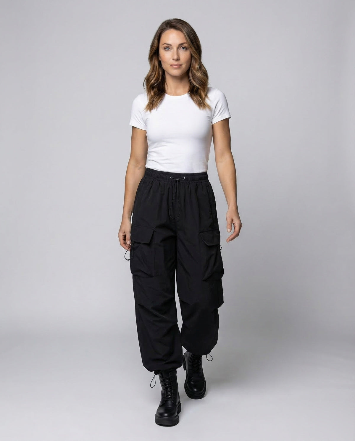 Oversize Damen Cargohose im Ballon-Schnitt