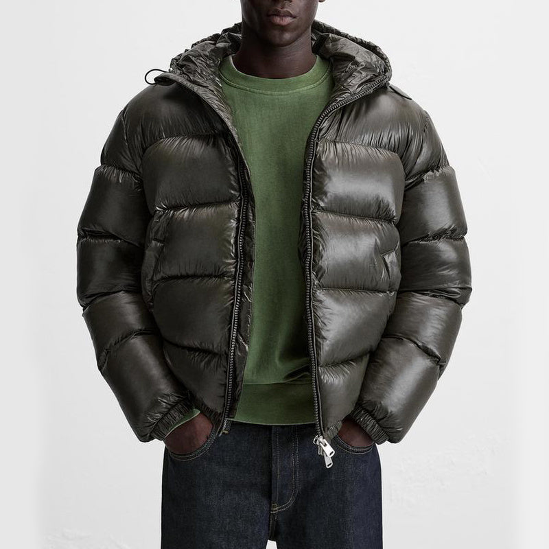 Gesteppte Winterjacke mit Kapuze für Herren