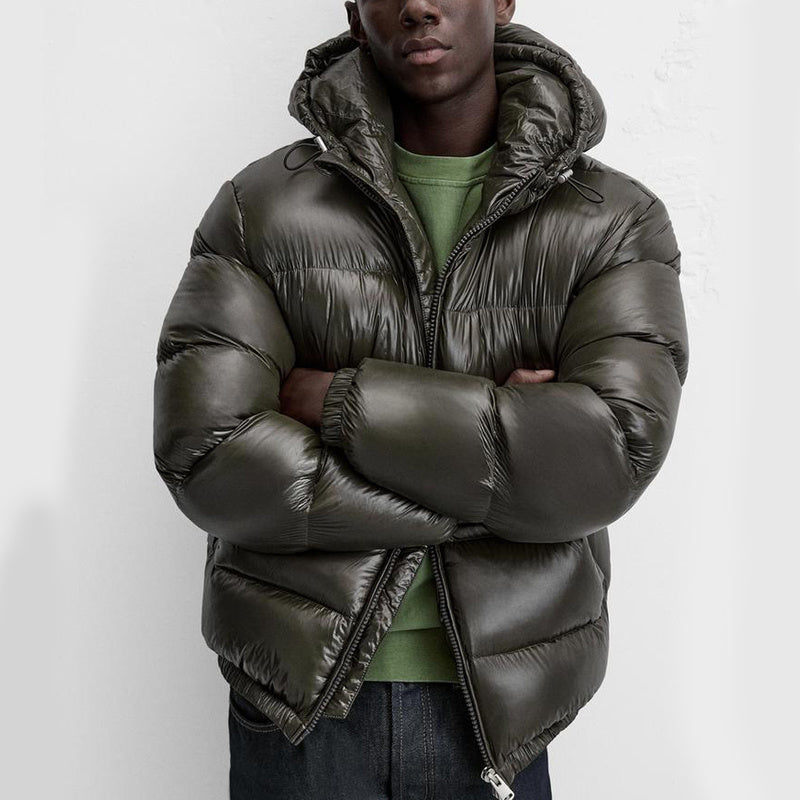 Gesteppte Winterjacke mit Kapuze für Herren