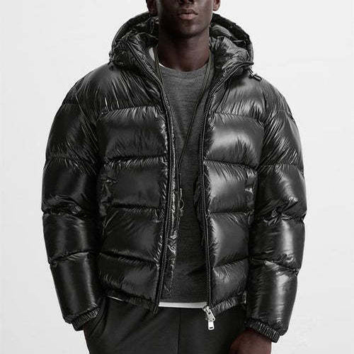 Gesteppte Winterjacke mit Kapuze für Herren
