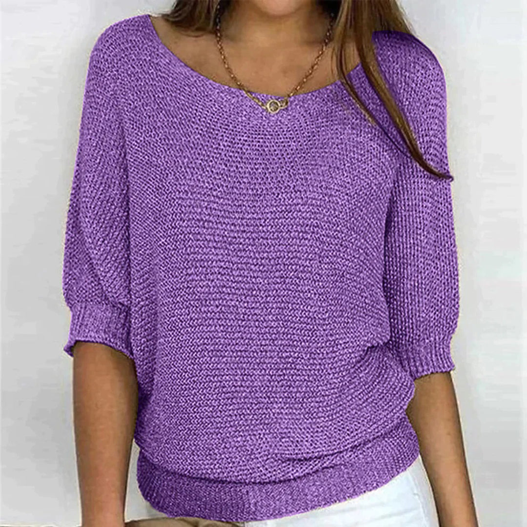 Lockerer Strickpullover mit Strukturmuster