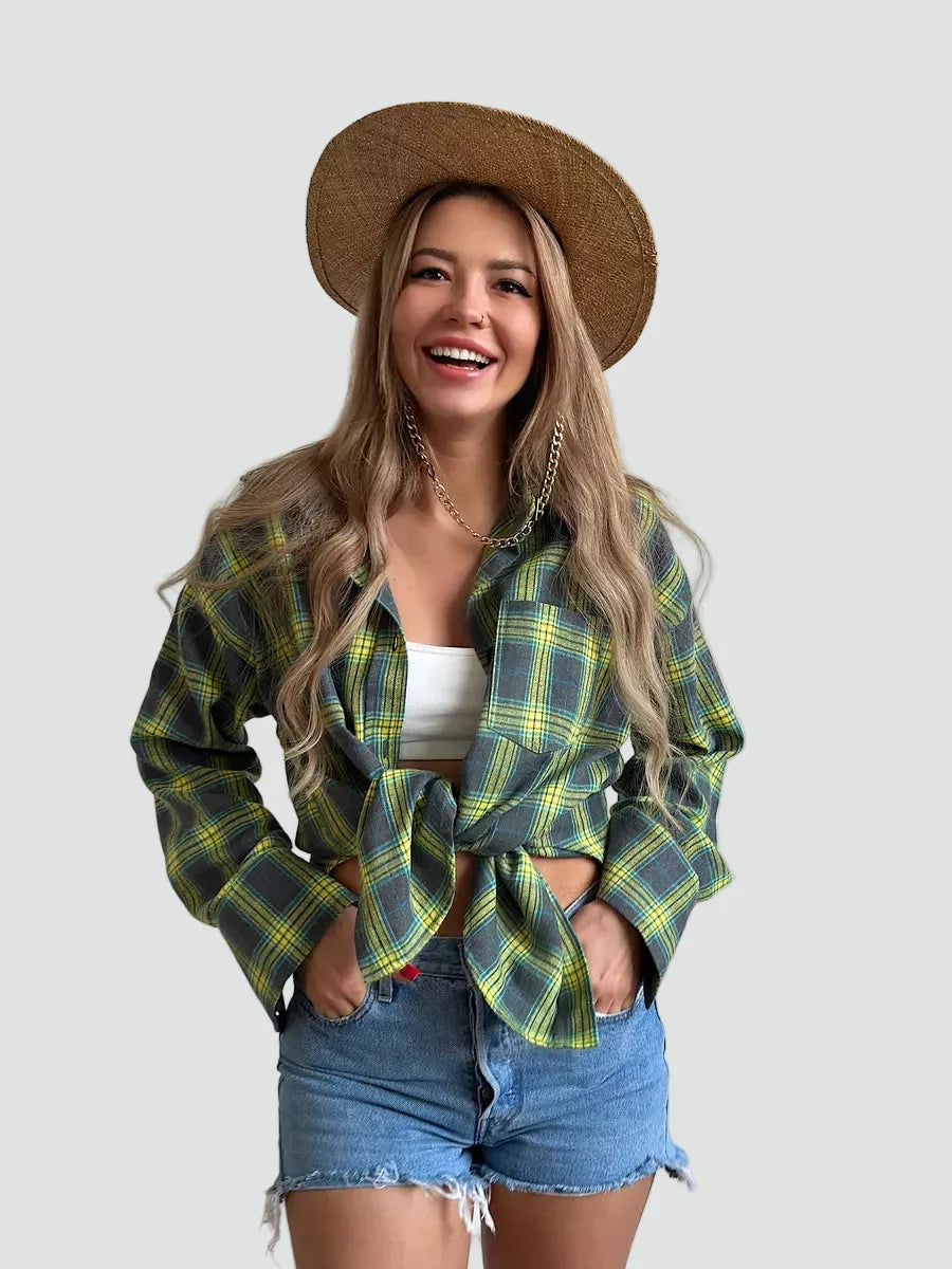 Oversize Flanellhemd mit Karomuster für den Herbst