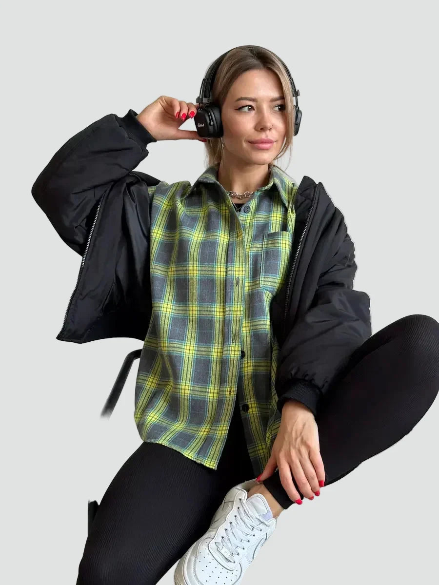 Oversize Flanellhemd mit Karomuster für den Herbst