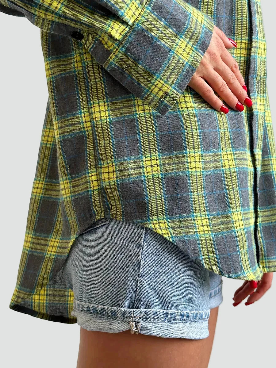 Oversize Flanellhemd mit Karomuster für den Herbst